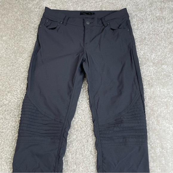 prAna Brenna Moto Pants. stretchy gray Sz 10 - Picture 1 of 13